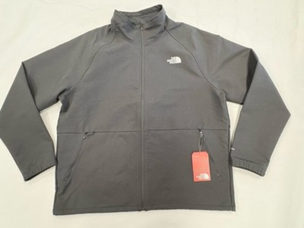 The Northface Barr Lake Soft Shell Jacket Size XXL Gray Logo Full Zip NWT